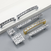 现代水晶拉手钻石欧式 柜单孔扣手 简约轻奢衣柜门把手橱柜抽屉鞋