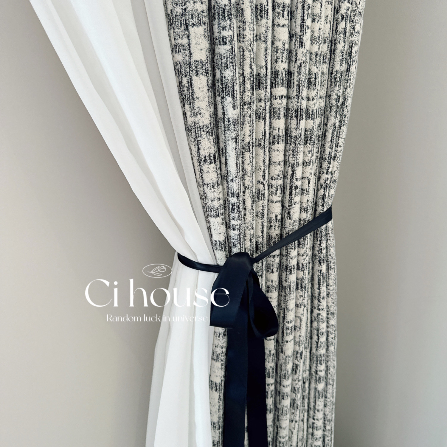 法式复古雪尼尔卧室现代极简窗帘