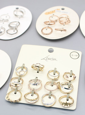 外贸孤品素圈戒指女时尚个性