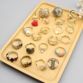 日本日单贵牌小众优雅复古质感不规则日系盐系氛围戒指饰品女