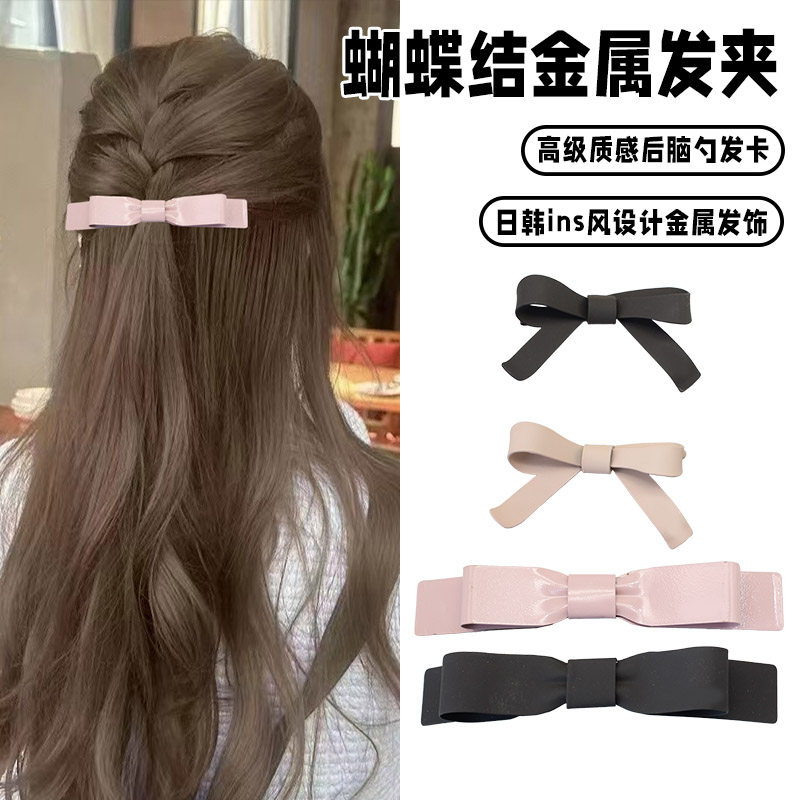 日韩ins金属蝴蝶结发夹