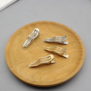 简约百搭边侧别刘海发夹头饰品女 日系金属ins冷淡风鸭嘴对夹套装