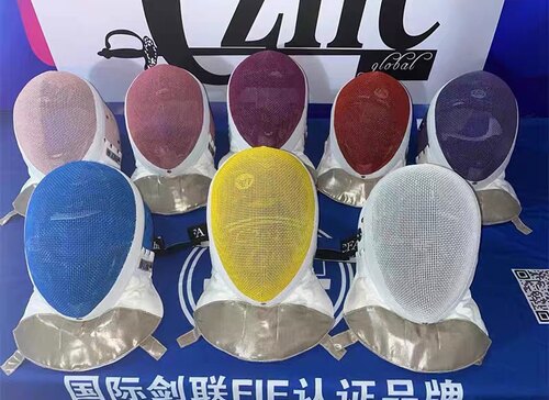 FIE1600N花剑面罩双脱彩色花剑护面内忖可脱卸帽沿可脱卸可比赛