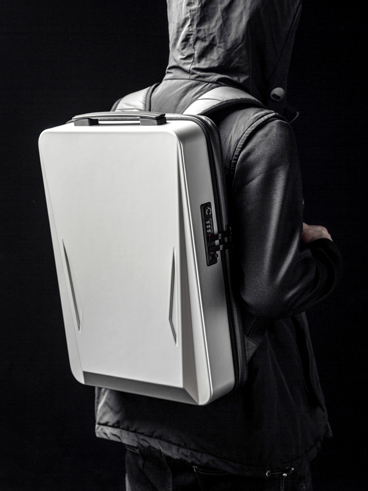 背包防水商务书包旅行可放游戏本硬壳双肩包17.3大容量防盗电脑包