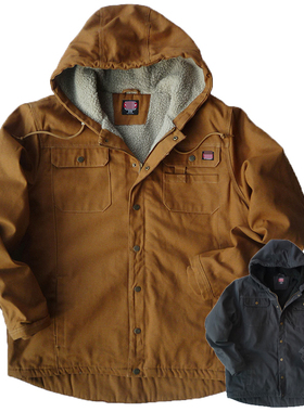 胸126-146CM加肥加大码胖男秋冬季 连帽摇粒绒多袋工装棉夹克2203