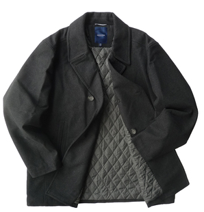 胸132-170加肥加大码男士商务秋冬 西装领双排扣毛呢长款大衣2295