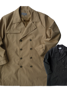 胸围136-166CM加肥加大码男春秋 双排扣中长款轻薄款风衣外套2366