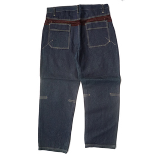 欧美风复古多搭明迹线水洗牛仔裤 腰2尺5 男款 加肥加大码 1829 3尺9