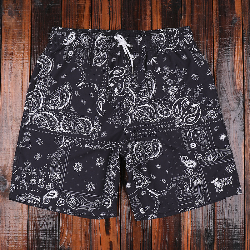 潮牌ins风印花冲浪男士沙滩裤