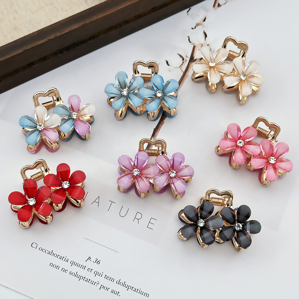 甜美五瓣花金属半扎发抓夹发卡头饰简约鲨鱼夹百搭侧边夹头饰花朵,饰品/流行首饰/时尚饰品新,民族风发饰,淘宝优惠券,粉丝福利购,淘宝优惠卷