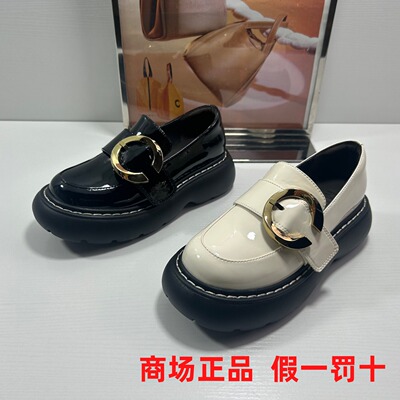 秋冬正品MIO/米奥撤柜女鞋厚底英伦风乐福鞋浅口圆头时尚女单鞋