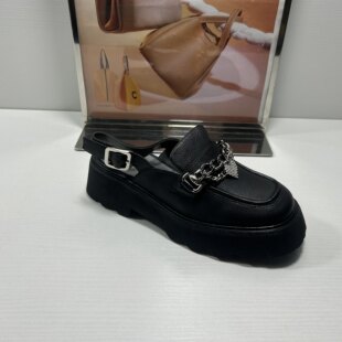 穆勒鞋 米奥撤柜春夏款 MIO 女 爱心装 饰包头鞋 休闲一脚蹬女鞋 正品