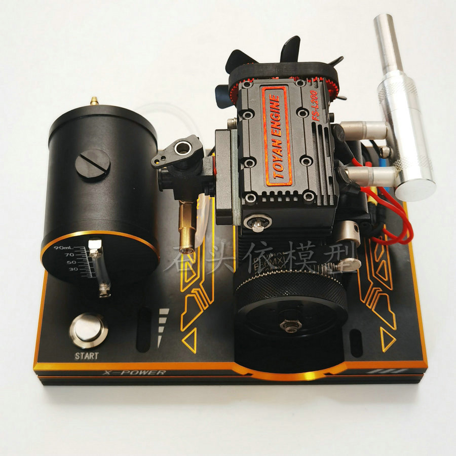 迷你双缸甲醇拓阳TOYAN FS-L200 发动机汽油双缸引擎汽油套装离合