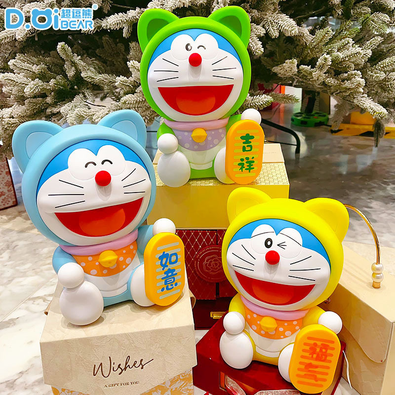 正版哆啦A梦储蓄罐卡通可爱叮当猫摆件机器猫大号潮玩手办新年礼