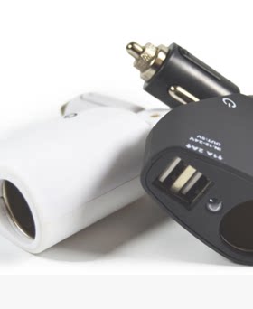 热销汽车点烟器，汽车车充，单孔带双USB点烟器，点烟器USB