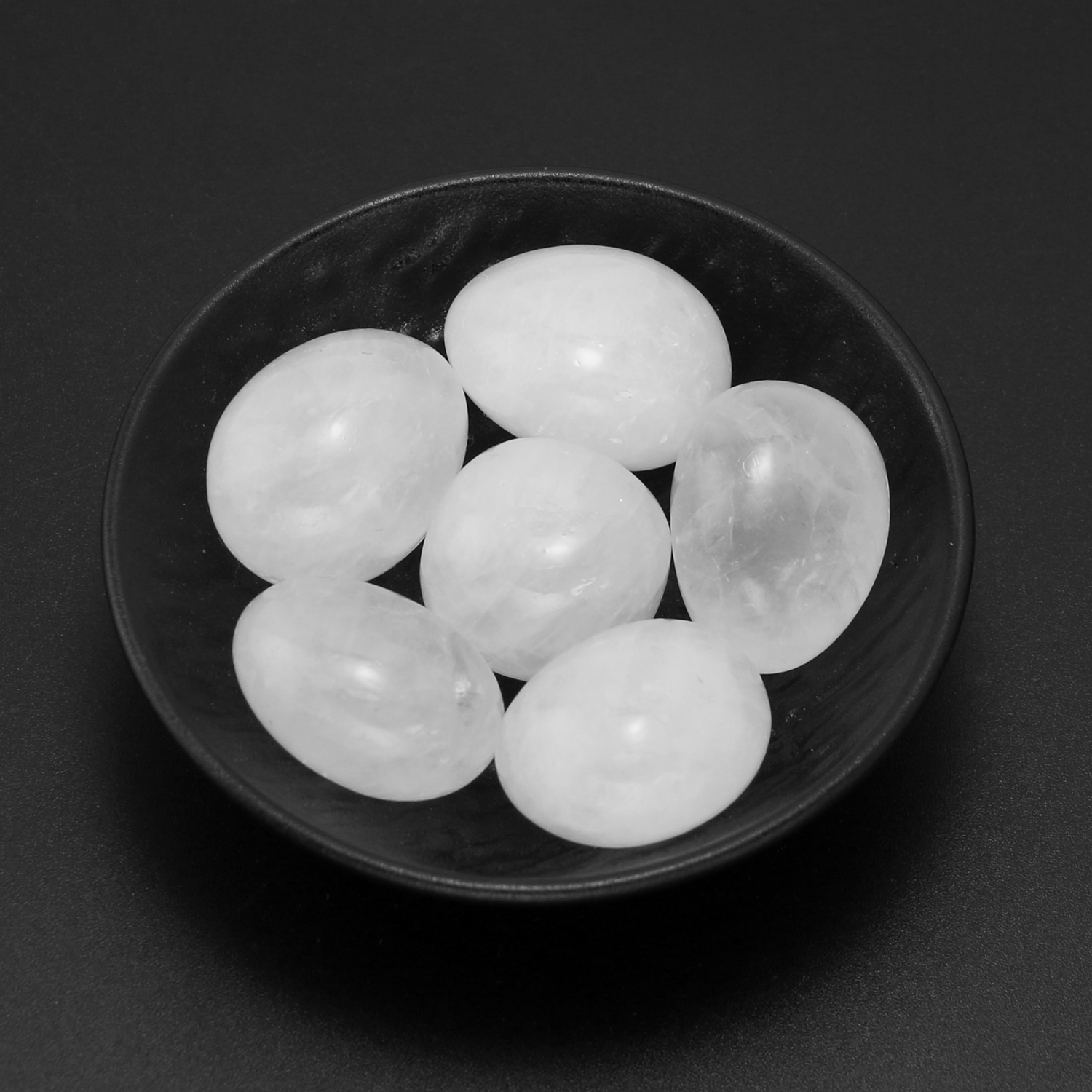 【10粒装】白水晶滚石磨石天然水晶原石鱼缸花盆diy装饰摆件石头