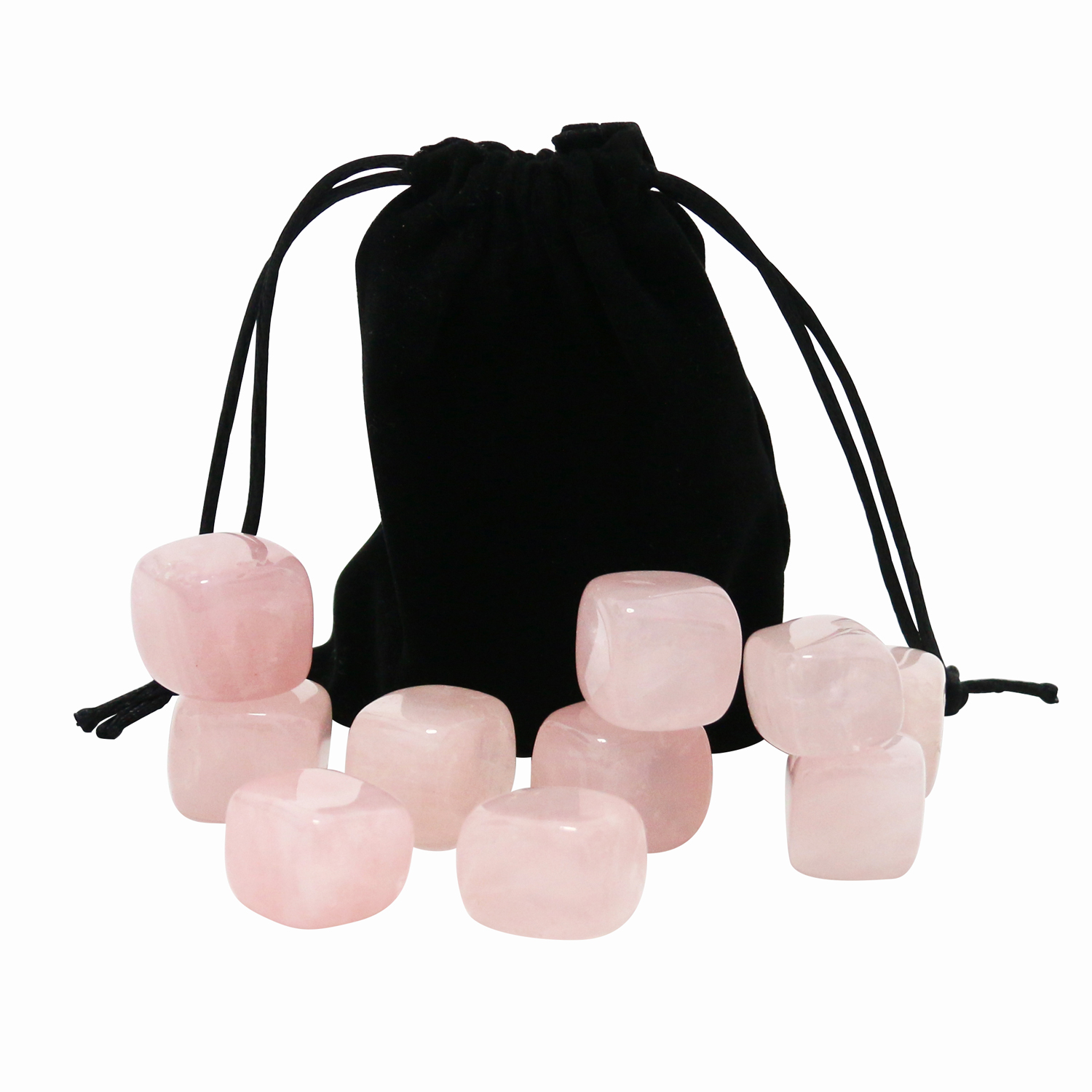 【10粒】粉水晶小方块正方形石头