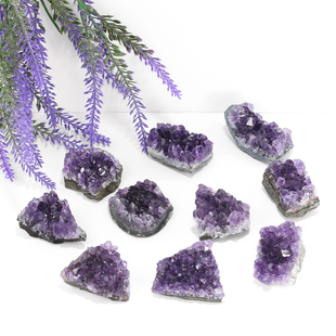 天然水晶矿石标本紫水晶原石摆件紫晶簇紫晶块水晶洞装 饰水晶石头