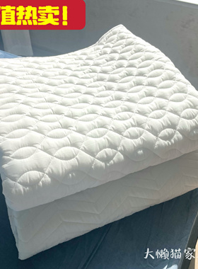 超值福利！外贸小疵品可机洗白色纯棉绗缝床褥垫宿舍垫子