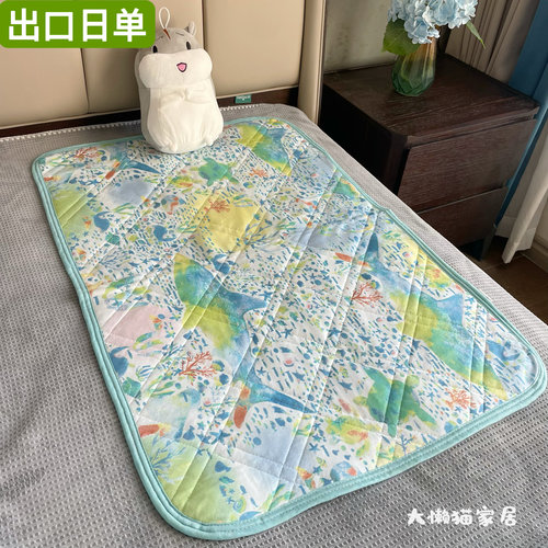 出口凉感婴儿童夏季冷感小垫子双面可铺可盖