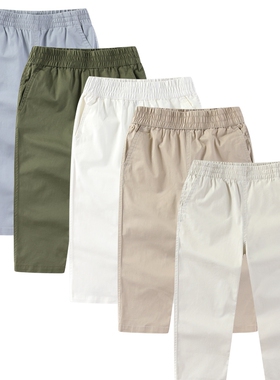 RL011男女童仿天丝夏季长裤小马 纯棉弹力百搭休闲裤 中大童