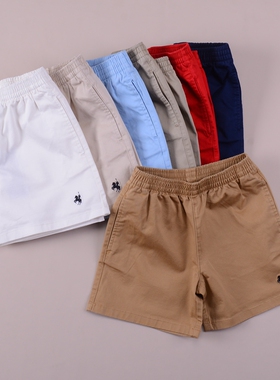 战马童装001男女童休闲纯棉纯色短裤夏天 中大童五分裤 新款