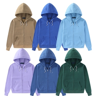 RL107-1女装拉链连帽拉绒抓绒卫衣外套上衣百搭