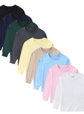 RL061 男女童纯棉长袖体恤衫 圆领打底衫