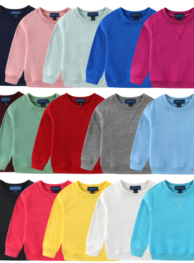 RL105男女童小马春秋抓绒圆领卫衣 中大童装抓毛