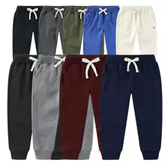 Rl005 Thick Fleece-Lined Pants for Boys and Girls, Fleece Pants for Autumn and Winter, Suitable for Older Children, Can Be Worn by Parents and Children