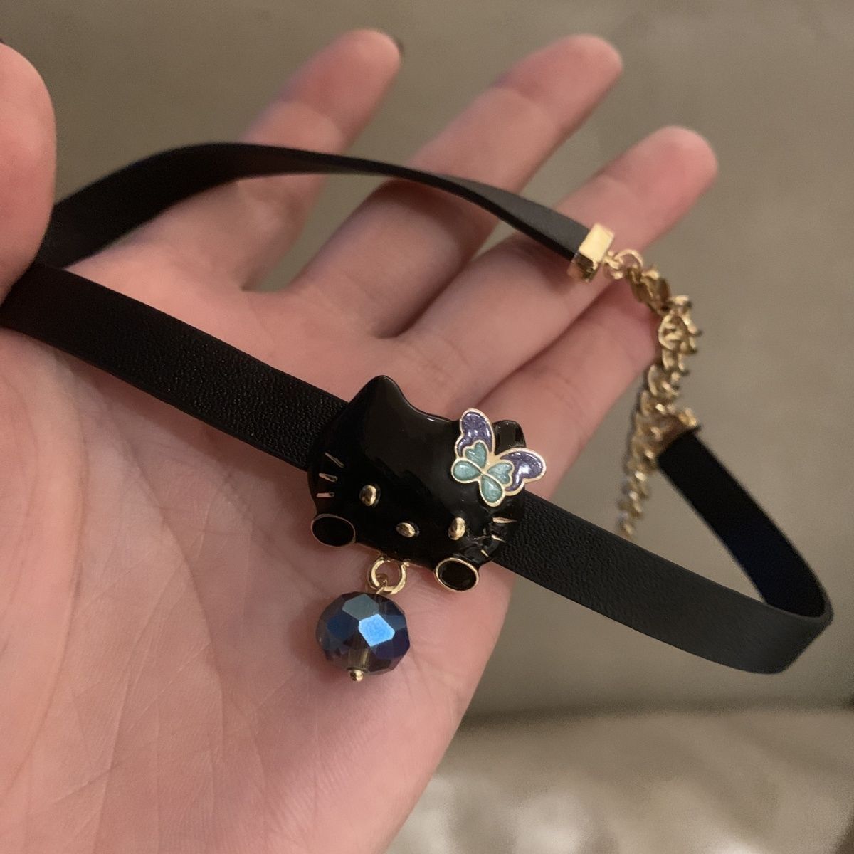 【甜束】日系少女丝绒颈带项圈猫咪鱼骨颈链Choker锁骨链颈环