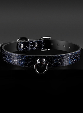 真皮项圈小狗高级黑色choker锁骨链刻字定制男女m情侣颈饰k9脖圈