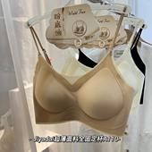 行走 空调透气无痕云感透薄美背固定杯冰丝镂空收副乳薄抹胸A110