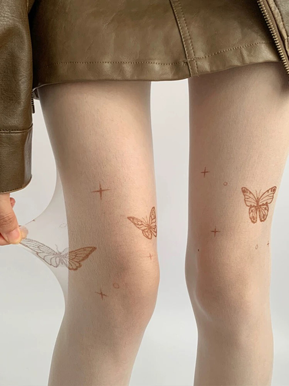 夜间教习室丝袜薄款防勾丝袜子夏天打底袜蝴蝶白丝连裤袜T8802