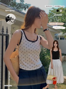 2025小众复古碎花甜美纯棉法式 吊带性感蕾丝边内搭背心女上衣C103