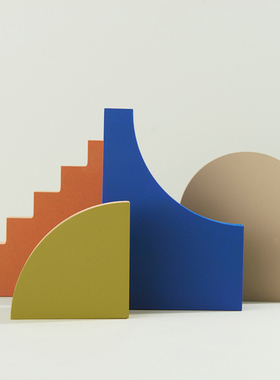 DNJ家 莫兰迪纯色手工几何立体拍照道具摆件首饰化妆品创意装饰