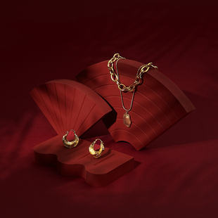 新年圣诞摄影立体几何体INS 拍摄道具亚克力置物台美妆化妆品香水