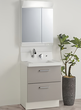 日本直邮LIXIL骊住PIARA系列全滑动式双面镜整体浴室柜宽60cm日式