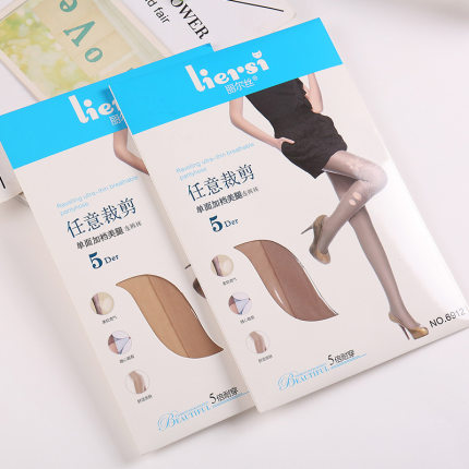 丽尔丝任意剪丝袜女夏季5D超薄天鹅绒防勾丝性感美腿连裤袜子6912