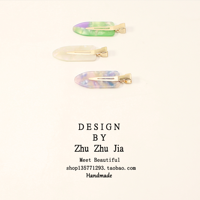 人鱼姬发夹网红醋酸无痕侧边