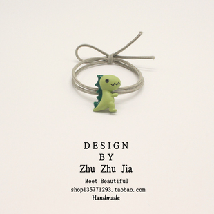 zhuzhujia 可爱小恐龙韩国 发圈发绳发饰头绳皮套头发橡皮筋女韩版
