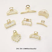 法式 复古金属后脑勺抓夹韩国优雅气质鲨鱼夹中号网红ins盘发洗澡