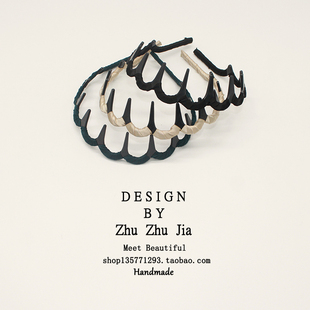 大波浪发箍女2024新款带齿防滑压发头箍洗脸高级感发卡网红发饰品