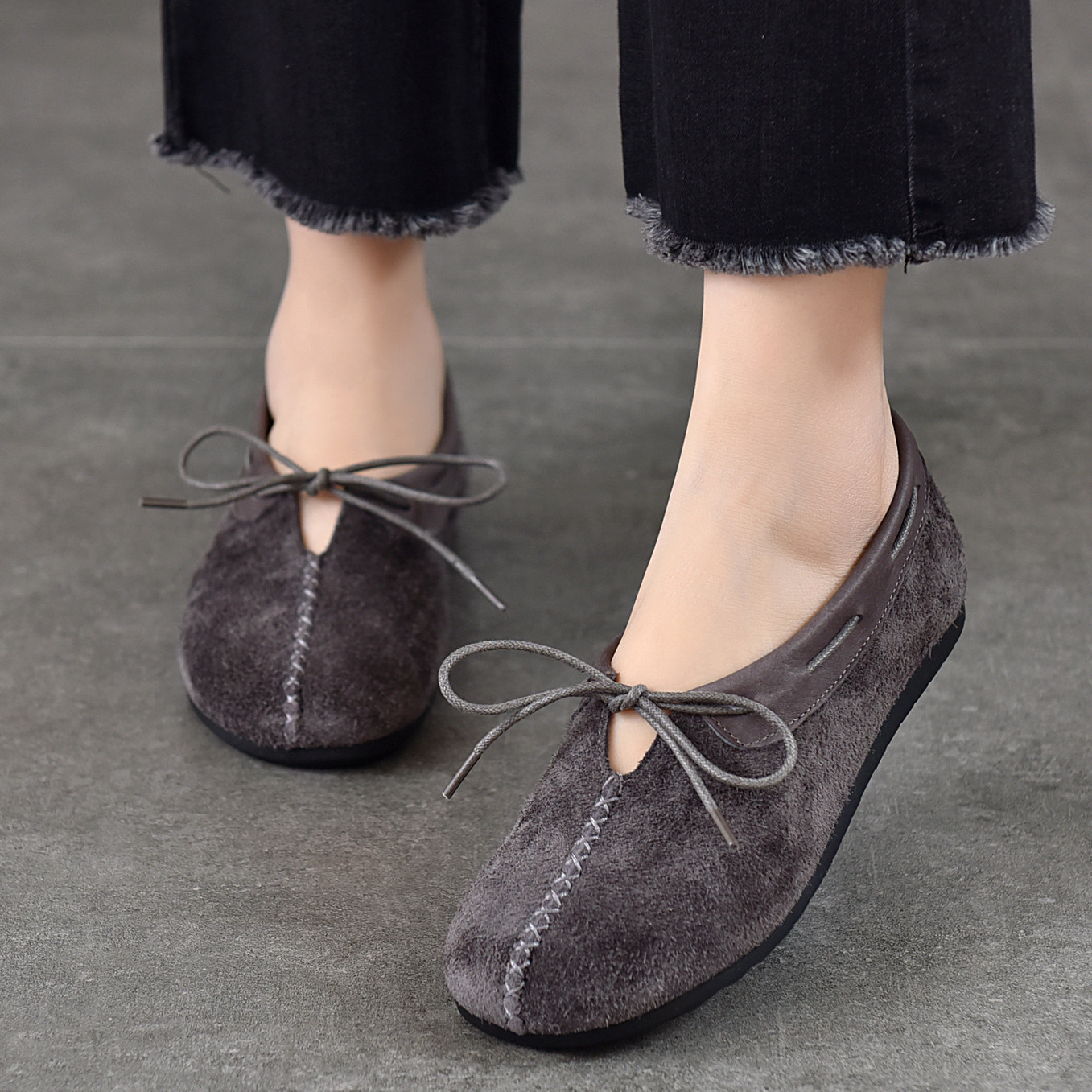 复古小香风浅口单鞋2026春季软底软面低跟平底圆头简约妈妈鞋软皮,女鞋,浅口单鞋,淘宝优惠券,粉丝福利购,淘宝优惠卷