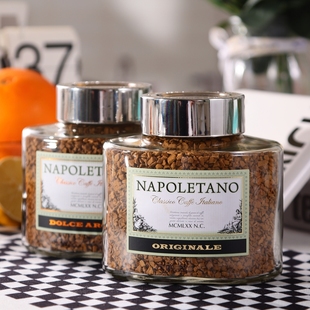 俄罗斯进口咖啡纳波莱塔诺牌原味无蔗糖美式意式纯黑苦咖啡冻干