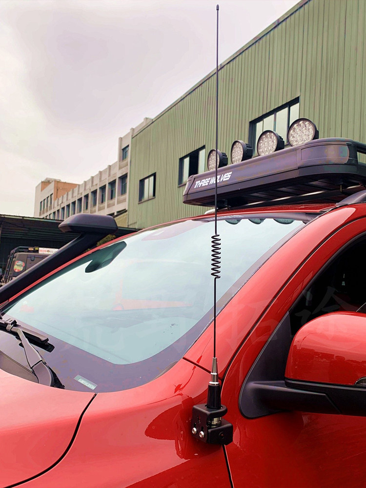 만리 장성 픽업 대포 FENGJUN 수정 된 자동차 전기 핸드 스테이션 워키 토키 안테나 스테인레스 스틸 도난 방지 브래킷 카드 가장자리 클립 가장자리