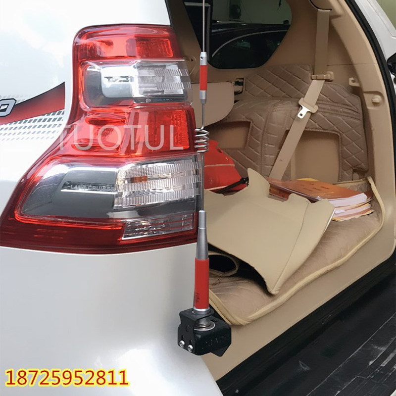 TOYOTA PRADO에 적합 수정 된 자동차 라디오 무전기 안테나 검정색 스테인레스 스틸 도난 방지 브래킷 카드