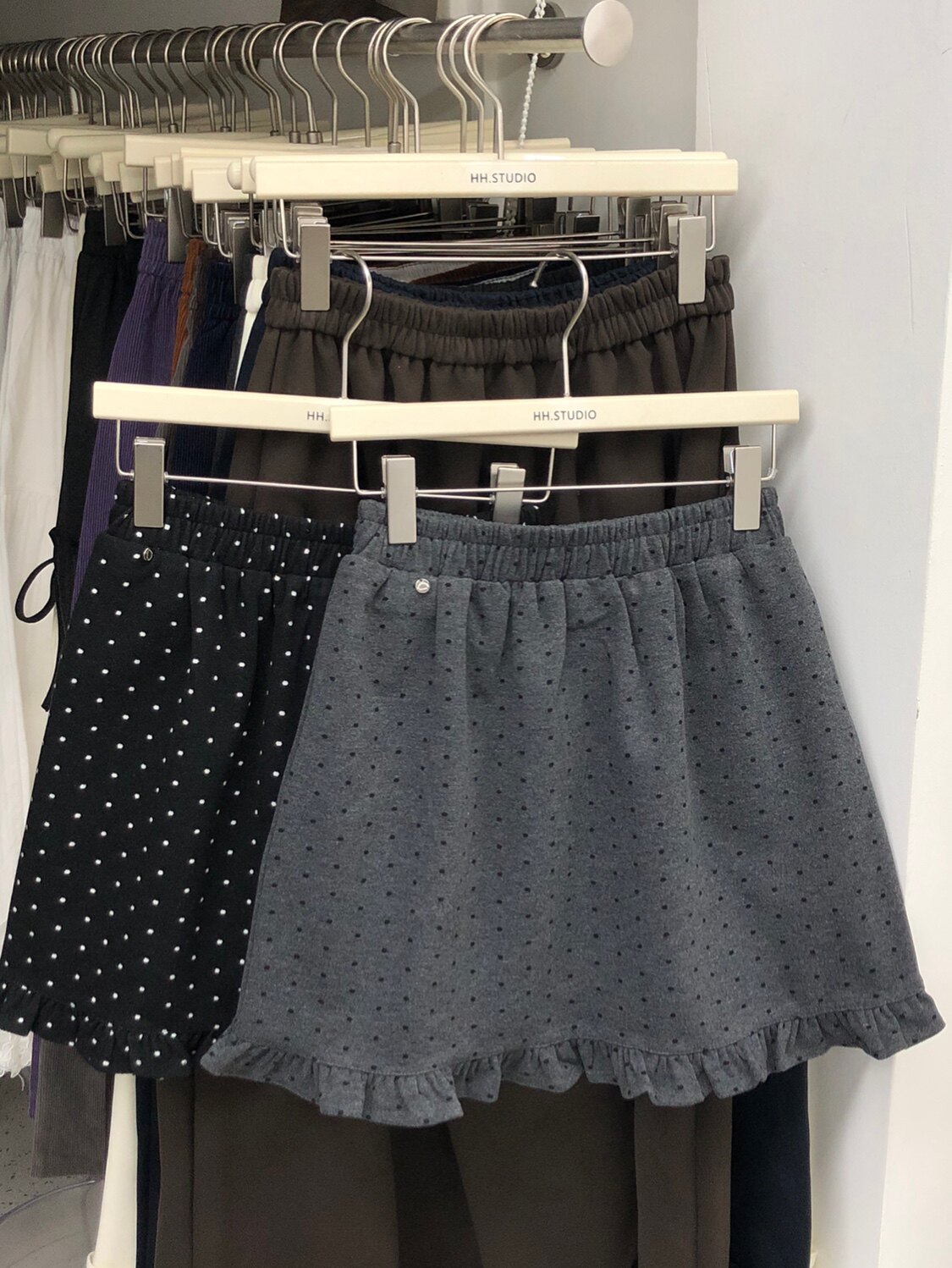 木耳花边波点显瘦a字包臀短裙