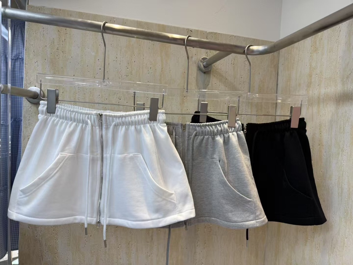 韩国东大门2025夏季新款抽绳松紧腰拉链短裙叠穿运动风休闲半身裙