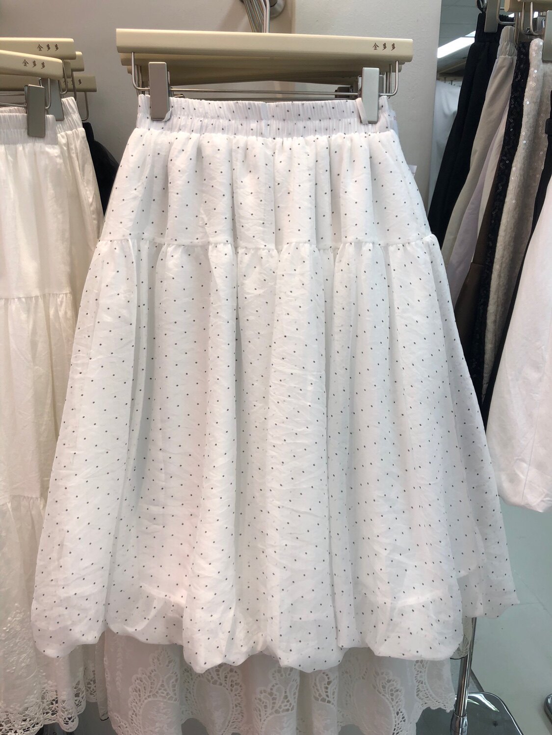 法式浪漫泡芙蓬蓬波点网纱半身裙女2026夏季新款减龄百搭公主裙仙